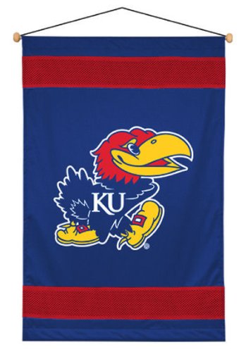 KANSAS JAYHAWKS OFFICIAL TEAM JERSEY WALL BANNER