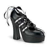 4 1/2 Inch Trendy Gothic Shoes Black Chunky Heel Platform 41f6vy3x5YL. SL160 4 1/2 Inch Trendy Gothic Shoes Black Chunky Heel Platform