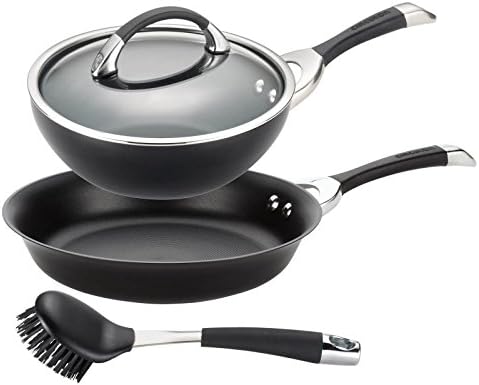 Specialty Nonstick Skillet and Fry Pan Set in Black