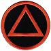 Circle Triangle Sobriety Patch Embroidiered Iron-On Sober Emblem Black Orange