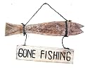 Nautical Style, Gone Fishing Wood Sign