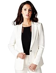 Per Una Speziale Peak Lapel Jacket with Linen