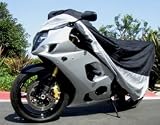 41f6zlARy6L. SL160  Buy Factory Direct Motorcycle Cover   ss300 L, Black, Soft Lining. Fits most sport bikes under 1000ccs and small cruisers under 750ccs without windshields.
