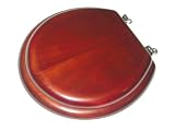 Foremost TSWVG0031 Premium Toilet Seat with Microban Protection and Chrome Hinges, Round, Cherry