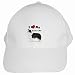 I Love My Border Collie White Cap Hat