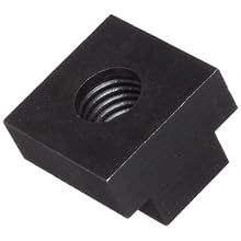 C-1018 Steel T-Slot Nut, Metric Coarse 2B Threads, M20 Thread Size, 22mm Slot Width