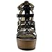 Ollio Womens Shoe Burnish Vintage Gladiator Strap Wedge High Heel Sandal