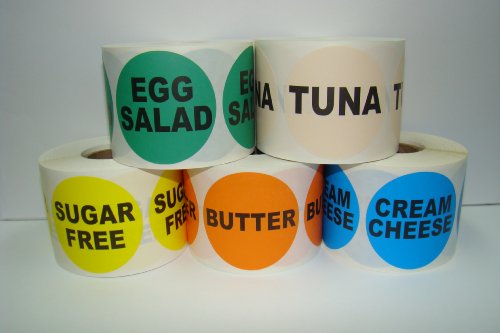 1000 2 inch Round BUTTER Food Retail Labels Stickers1000 2 inch Round BUTTER Food Retail Labels Stickers