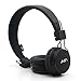 GranVela® X2 Over-Ear Foldable Bluetooth Headphones, 5 in 1 Stereo Wireless Hands-free Earphone for Kids, with Mic and MicroSD Card Player, Radio, AUX for iPhone, Samsung and More - Black