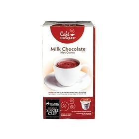 Cafe Escapes Milk Chocolate Hot Cocoa Keurig K-Cups, 16 Count