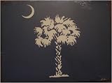 Placemats ~ Palmetto Moon - South Carolina Flag ~ set of 4 corkboard 11.5 x 15 inch placemats ~ code 877
