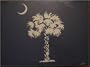 Placemats ~ Palmetto Moon - South Carolina Flag ~ set of 4 corkboard 11.5 x 1...