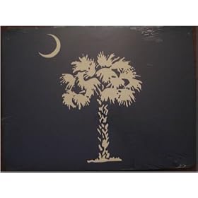 Placemats ~ Palmetto Moon - South Carolina Flag ~ set of 4 corkboard 11.5 x 15 inch placemats ~... by Artworks Home Accents