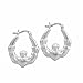 Jewelry : Sterling Silver Claddagh Hoop earrings