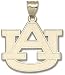 Auburn Tigers Giant 1 3/4 W x 1 1/2 H AU Pendant - 14KT Gold Jewelry