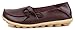 Kunsto Women's Leather Casual Loafer Shoes US Size 7 Brown