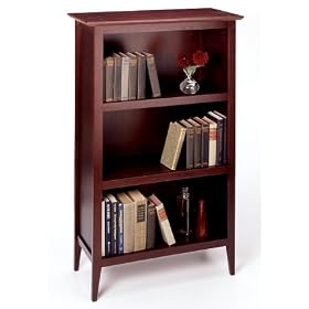 Contemporary Espresso Finish 3-Tier Shelf Bookcase by Winsome Wood