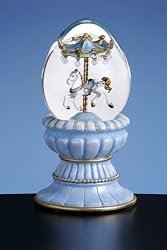 Blue Gemstone Carousel 65 mm - Water Globe