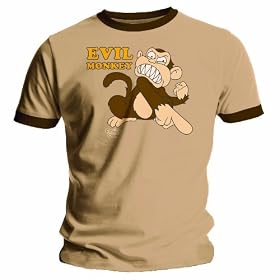 Bravado Mens Family Guy - Evil Monkey - Brown Mens T-shirt  Brown