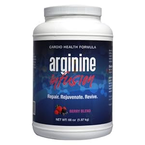 L-Arginine Infusion Jumbo Jar 66 oz = 6 Jars 29.99 a Jar Natural Formula for Cardio Health (5,000mg L-arginine & 1,000mg L-citrulline Per Serving)