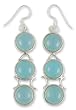 Chalcedony earrings, 'Blue Dew' 0.5" W 2.3" L Chalcedony earrings, 'Blue Dew' 0.5" W 2.3" L