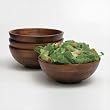 Lipper Dark Cherry Salad Serving Bowls - Set of 4