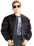 Black MA-1 Kids Flight Jacket 7311 Size XL