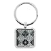 Men's Key Chain with Black and White Diamond Pattern; Carbon Fiber Has Shimer In It