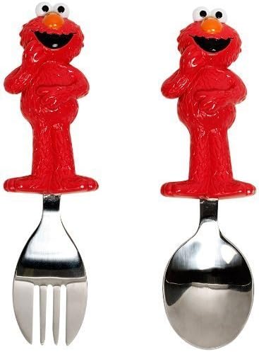 Baby Products Munchkin Sesame Street Toddler Fork and Spoon, Elmo Kids, Infant, Child