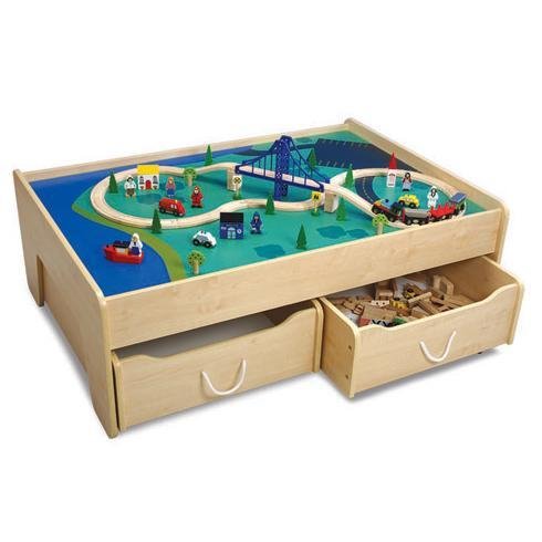KidKraft Train Table and Trundle Drawers