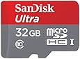 SanDisk Ultra 32GB microSDHC UHS-I Card with Adapter, Grey/Red, Standard Packaging (SDSQUNC-032G-GN6MA)