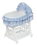 2-In-1 Blue Waffle Portable Bassinet 'n Cradle w/Toybox Base