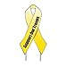 VictoryStore Yard Sign Outdoor Lawn Decorations - Support Our Troops Yellow Ribbon Yard Sign - Set of 2 - with short stakes