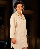 Flax Linen or Linen Cotton Nightgown shirt, Catherine Collection Classically Tailored in Europe, Ageless & Chic!,