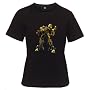Women's Black T-Shirt of Transformers Bumblebee