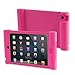 TFY Kids Car Headrest Mount Holder for iPad Mini 4 - Detachable Lightweight Shockproof Anti-slip Soft Silicone Handle Case (Pink)