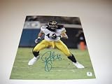 GAI Authentic Troy Polamalu Autograph 11x14 Pittsburgh Steelers Photo