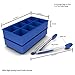Silicone Big Ice Cube Trays - Large 2 Inch Ice Cubes Mold, Set of 2 Plus 8in Kitchen Tong, Free Ebook