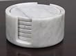 White Marble Coaster Set 6 Pcs Felt Bottom in a Nice Gift Box at Factory Direct Low Prices