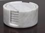 White Marble Coaster Set 6 Pcs Felt Bottom in a Nice Gift Box at Factory Direct Low Prices