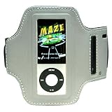 CrazyOnDigital High Quality Sporty Armband for iPod Nano 5G with Black Adjustable Velcro Pad (Neo Gray)