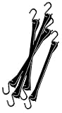 POLY TEX STR10 BLACK STALLION TIE DOWN RUBBER STRAP - 10(PACK OF 10)
