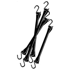 POLY TEX STR10 "BLACK STALLION" TIE DOWN RUBBER STRAP - 10"(PACK OF 10)