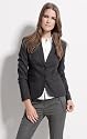 Comma Blazer mit Nadelstreifen in Dunkelblau