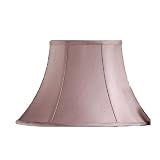 Laura Ashley SLB207 Charlotte 7 in. Wide Bell Clip On Chandelier Lamp Shade, Mauve Silk, B8871