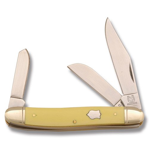 Rough Rider Large Stockman with Yellow Composition Handle On Sale