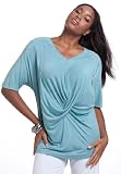 Jessica London Plus Size Twist-Front Tee