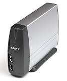 ATMT 500GB MEDIASIX DRIVE, 6-in-1 Memory Card Reader, 3.5" External Hard Drive, USB 2.0 HUub - Silver/Black
