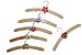 6 Stück Kleiderbügel bunte Motive natur hell - Holz Kinderkleiderbügel