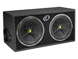 Kicker 10DC124 Dual Vented Sub Enclosure Loaded with 2 Comp Subwoofers